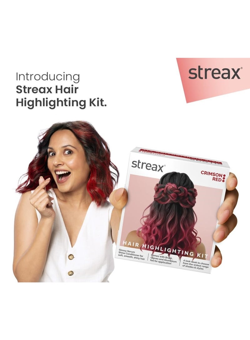 Streax HC Highlighting Kit Red Hair Colour, Crimson Red 180g - Image 4